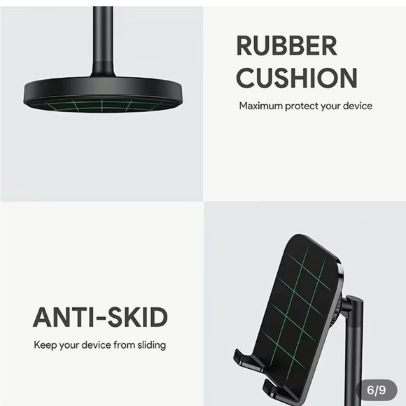 🖤 New Adjustable Black Sturdy Metal Tablet and Phone Stand - Picture 4 of 7